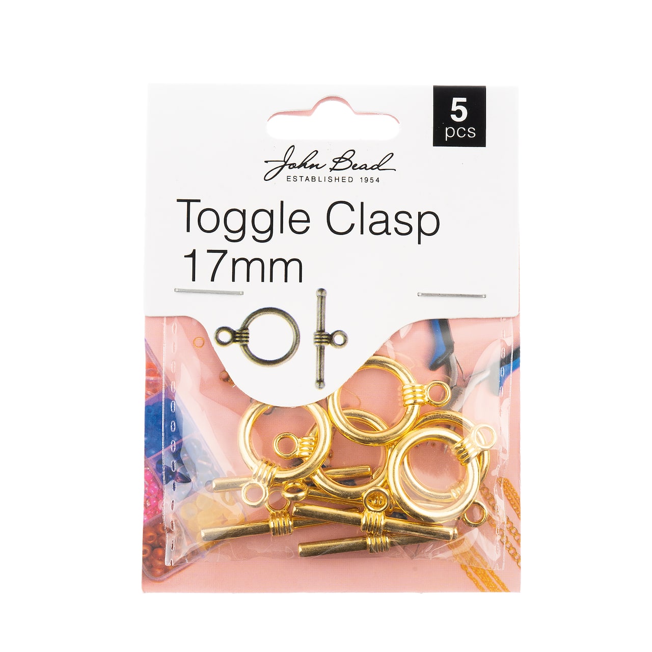John Bead Must Have Findings 17mm Toggle Clasp, 5ct.